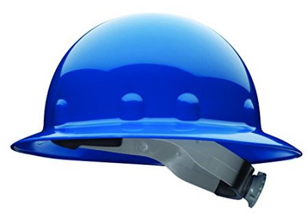 Fibre-Metal Blue Thermoplastic Full Brim Hard Hat - 8-Point Suspension - Ratchet Adjustment - E1RW71A000 [PRICE is per EACH]