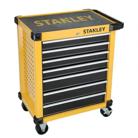 Stanley 27″ 7 Drawer Roller Cabinet, Yellow-Black – STMT1-74306-00