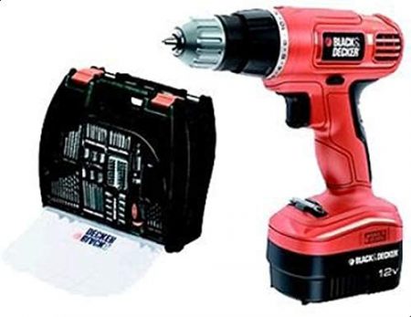 Black-and-Decker-Rechargeable-Drill-Driver,-12V,-EPC12100K-QW,-100-Accessories-and-Kitbox