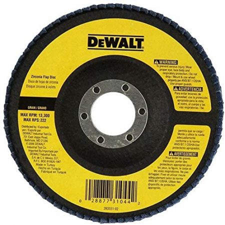 DeWalt-100mm-FLAP-DISC-100-X-22.23MM-60G-TYPE-27-FLAT,-Yellow/Black,-DT3209-QZ