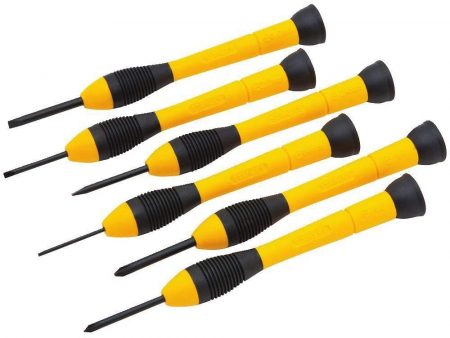 Stanley-Tools-6-Piece-Precision-Screwdriver-Set,-Black/Yellow