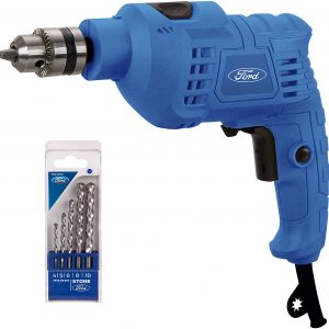 Ford-FE1-1008-Electric-Impact-Drill-with-5-Piece-Concrete-Drill-Bit-Set,-500W