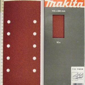 Makita-P-33037-Abrasive-Paper-Girt-K100,-115-mm-x-280-mm-Size