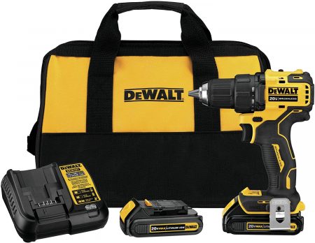 DEWALT-20V-MAX-Cordless-Drill-/-Driver-Kit,-Compact,-1/2-Inch-(DCD708C2)