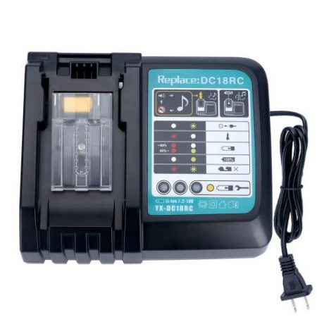 Lasica Battery Charger DC18RC Compatible with Makita 14.4V-18V LXT Lithium-Ion Battery BL1850 BL1840B