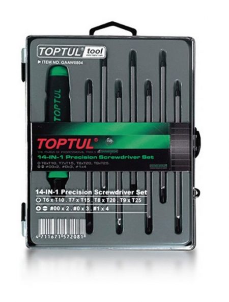 TOPTUL - 8PCS 14-In-1 Precision Screwdriver Set - GAAW0804