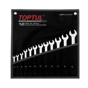 TOPTUL - Combination Wrench Set 26PCS (6-32) - POUCH BAG - BLACK - GPAB2602