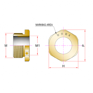 Nickel brass plated reducer