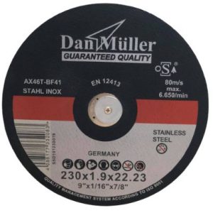 9 inch ss grinding disc dan mueller