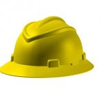 full brim helmet yellow