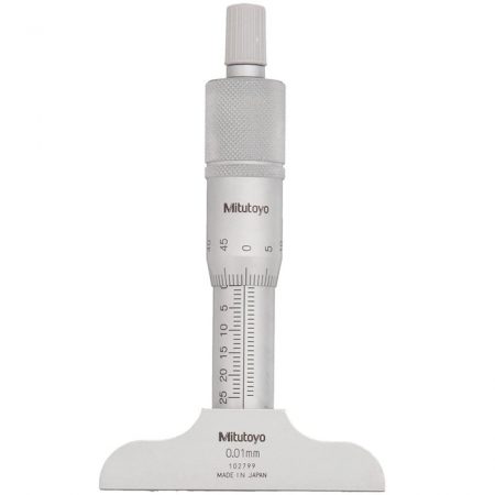 Mitutoyo 128-101 Depth Micrometer, 0-25mm