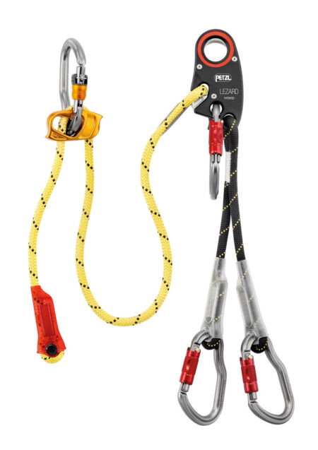 Pentzl LEZARD Helivac lanyard with securing of the drop-off/recovery phases