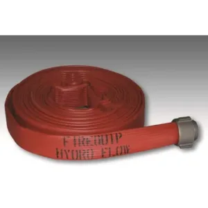FIREQUIP Fire Hose, SDH, Rubber, Hydro Flow 2.5x50 NST, Red - HF25RB