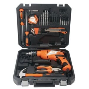 Lawazim Heavy Duty Impact Drill 13mm 810 Watt with 54-Piece Set Accessories