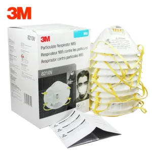 10 pcs/box 3M 8210V N95 Particulate Respirator Dust Mask Anti-PM2.5 Industrial Anti-Dust Anti Particles Safety Breathing Masks