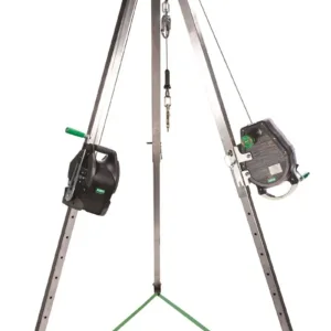 MSA Confined Space Kit: 5 ft to 8 ft Ht, 3 1/8 ft to 4 7/8 ft Base, 400 lb Wt Capacity, Includes SRL