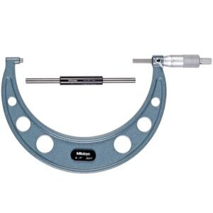 Mitutoyo 103-183 Outside Micrometer With Ratchet Stop, Range 6-7 Inch