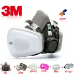 18 in 1 3M 6200 Industrial Half Mask Dust-proof Spray Paint Gas Mask Respiratory Protection Safety Work Safety Goggles Filters