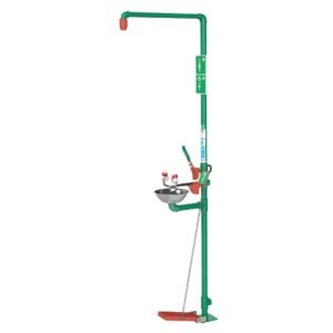 HUGHES Outdoor Self-Draining Emergency Safety Shower with Eye/Face Wash - EXP-SD-18G/85G(D)