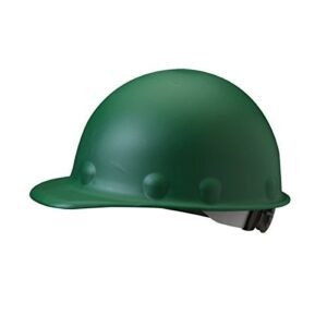 Fibre-Metal Roughneck Green Fiberglass Cap Style Hard Hat - 8-Point Suspension - Ratchet Adjustment - Strip-Proof - P2ARW74A000 [PRICE is per EACH] by Fibre-Metal Hard Hat