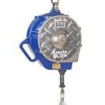 3M DBI-SALA Sealed-Blok 3400967 Self Retracting Lifeline 130'Stainless Steel 3/16" Cable, Swivel Snap Hook, 4' Cable Tie-Off Adapto,Carabineer, Blue