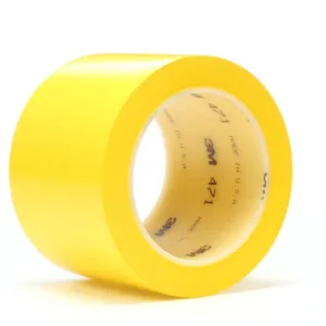 3M? Vinyl Tape 471, Yellow, 2 in x 36 yd, 5.2 mil