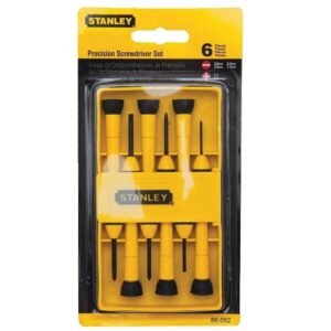 Stanley Tools 6-Piece Precision Screwdriver Set, Black/Yellow