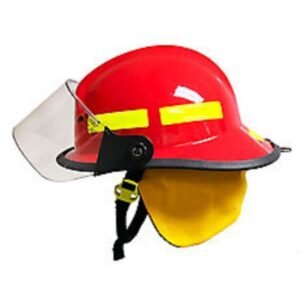 MSA Fire Helmet 660C Metro, Red, 4" Face Shield - 660CR-R