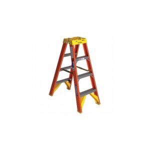 WERNER 4 ft.  Fiberglass Twin Stepladder, 300 lb. Load Capacity - 6YG79