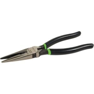 Greenlee 0351-08SD Long Nose Pliers/Side Cutting With Stripping Hole, Dipped Grip, 8"