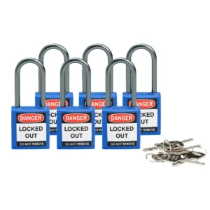 Brady® Compact Safety Padlock, 38 mm, Blue  - 814124