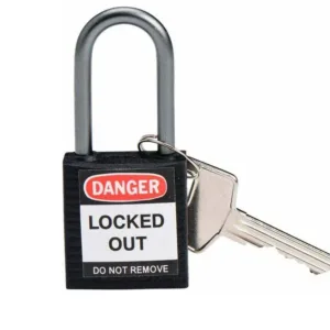 Brady® Compact Safety Padlock, 38 mm, Black - 814125