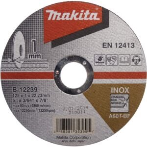Makita B-12217 Thin Cutting Wheels - Flat Center (B-series) 115x1.0x22.23mm