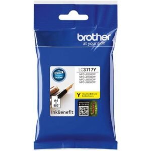 Genuine Brother LC3717Y Standard Yield Yellow ink cartridge – Yield ~550 Pages