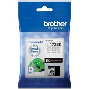 Brother LC472 Black Ink Cartridge – Standard Yield, ~550 Pages, Compatible with MFC-J2340DW, MFC-J3540DW, MFC-J3940DW