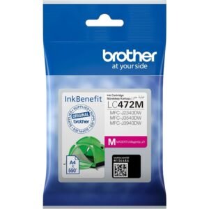 Brother LC472 Magenta Ink Cartridge – Standard Yield, ~550 Pages, Compatible with MFC-J2340DW, MFC-J3540DW, MFC-J3940DW