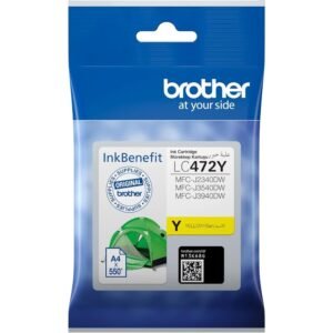 Brother LC472 Yellow Ink Cartridge – Standard Yield, ~550 Pages, Compatible with MFC-J2340DW, MFC-J3540DW, MFC-J3940DW