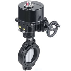 Honeywell Actuated Butterfly Valve, V4ABFW16-200-012, 6 Inch, Black