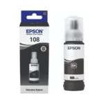 Epson 108 EcoTank Black Ink Bottle 70 ml – High Yield ~3,600 Pages – For L18050, L8050 Printer