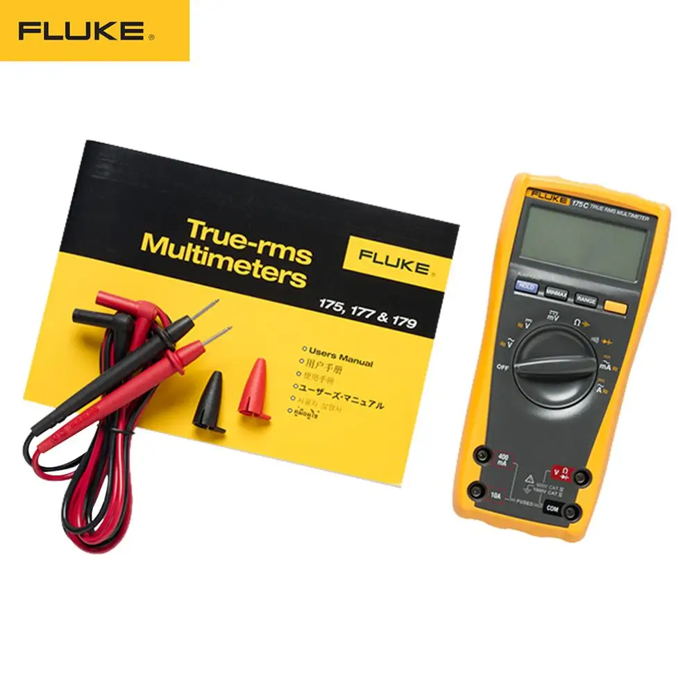 Fluke-175-175C-True-RMS-Digital-Multimeter-Voltage-Ohm-Capacitance-Frequency-temperature-Tester-4.webp