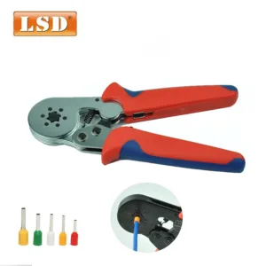 self adjustable crimping tool LSC8-6-6 0.25-6mm2 bootlace ferrule crimping plier 24-10AWG tube terminal hexagonal crimper tool