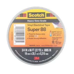 3M Scotch Professional Grade Vinyl Electrical Tape Super 88 19MM*20.1M
