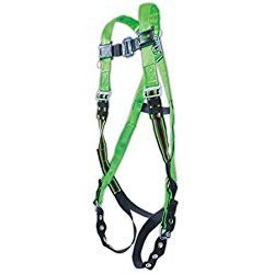 Honeywell P950-4/UGN Miller DuraFlex Python Pass Through Full Body Harness with D-Ring, Universal, Green