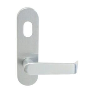 ***WSL Discontinued***Kaba 100 Series Plate w/ Cylinder Hole & 32 Lever Satin Chrome Plate 101C32SCP