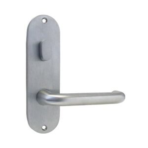 ***WSL Discontinued***Kaba Door Handle 100 Series Plate w/ Turn Lever Satin Chrome Plate 113V-25SCP