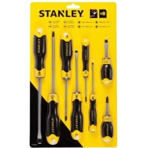 Stanley Cushion Grip Screwdriver Set, Stht92004-8, 8 Pieces.