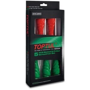 TOPTUL - 5PCS Slotted & Phillips Screwdriver Set - GAAE0508
