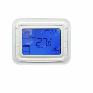 Honeywell Digital 3-Speed Fan Coil Thermostat, T6865H2WB-R, White, Horizontal, Blue Backlight