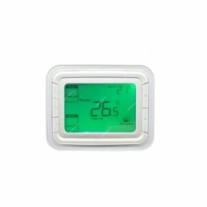Honeywell Digital 3-Speed Fan Coil Thermostat, T6865H2WG, White, Horizontal, Green Backlight