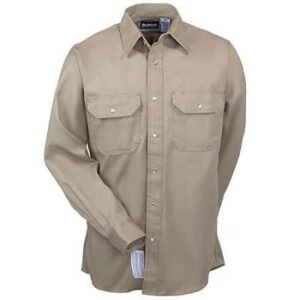 Bulwark Shirts: Men's SES2 TN Flame-Resistant Long Sleeve Tan Work Shirt